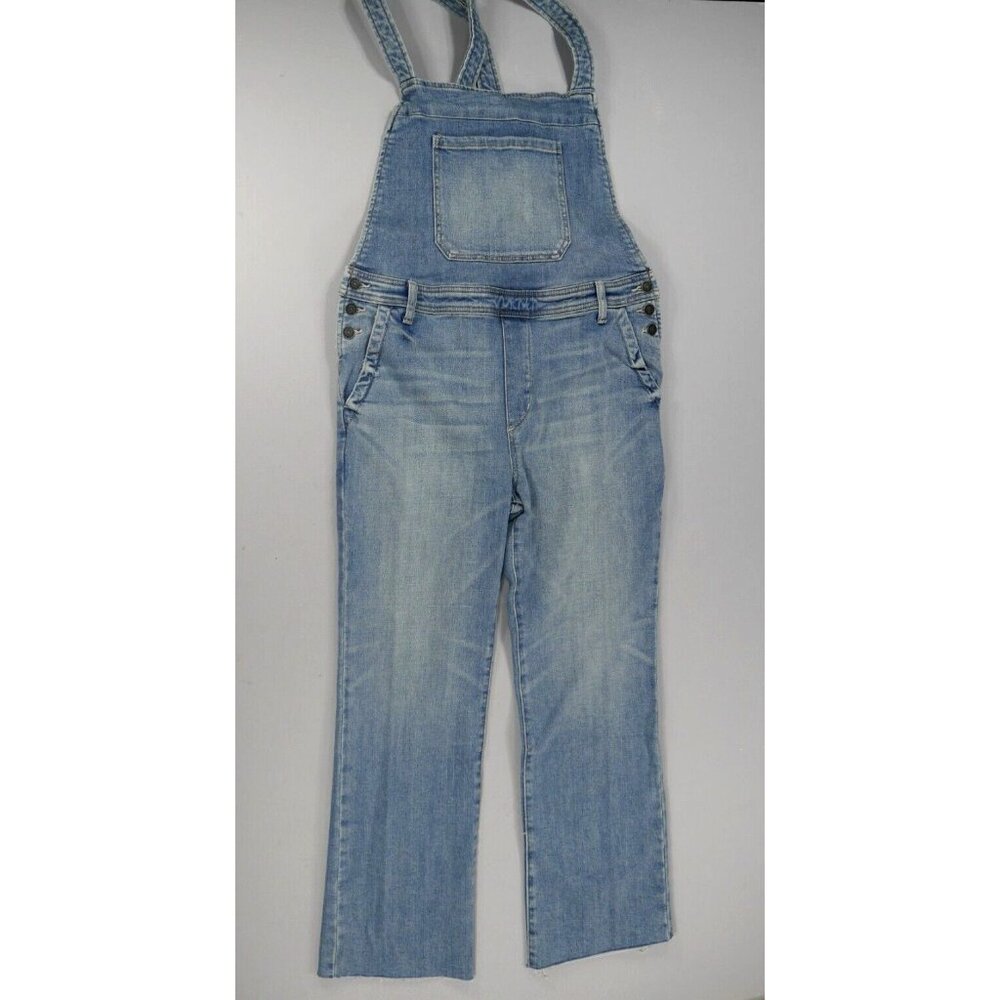 Sam Edelman The Stiletto Crop Boot Overalls Raw Hem Jeans Denim Womens 14/32 New